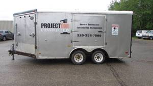 lot 1 image: 2008 Royal Crown 8 x 14 With 6 V Enclosed Trailer