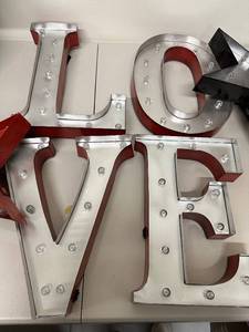 lot 10D image: Set of Love Marquee Letters with LED Lights
