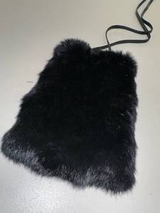 lot 17D image: Luxurious Fur Black Crossbody Bag