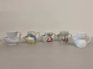 lot 34H image: Collection of 5 Vintage Porcelain Shaving Scuttles