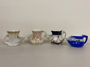 lot 37H image: Set of 4 Vintage Porcelain Shaving Scuttles