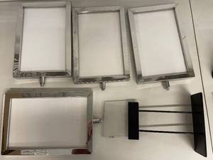 lot 102A image: Set of Metal Sign Holders for Retail Display