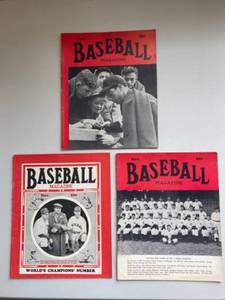 lot 21G image: Set of 3 Vintage Baseball Magazines Between 1935 and 1941 - Babe Ruth, Joe Dimaggio, Yankees Teap