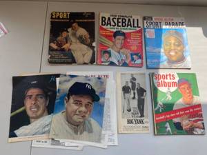 lot 26G image: Collection of Vintage Baseball Magazines and Sports Memorabilia