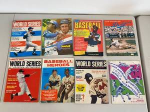 lot 33G image: Collection of 8 Vintage Baseball Magazines Including World Series and Dodgers Editions