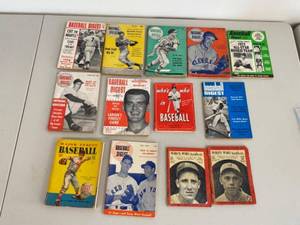 lot 37G image: Collection of 13 Vintage Baseball Digests and Magazines Featuring Players from 1946-1972