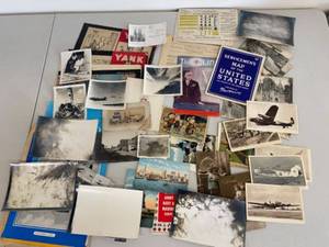 lot 39G image: Collection of Postcards, World War II US Military Aircraft and Bomb Photographs with Vintage Memorabilia