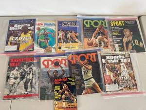 lot 43G image: Collection of Vintage Basketball Magazines Featuring Iconic Players