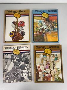 lot 51G image: Set of 4 Vintage Minnesota Vikings NFL Game Programs