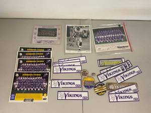 lot 61G image: Minnesota Vikings Memorabilia Collection including Posters and Pins