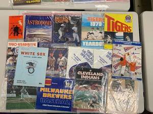 lot 71G image: Collection of Vintage Baseball Yearbooks and Programs