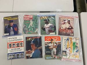 lot 73G image: Collection of Vintage Sports Magazines Featuring Baseball Stars