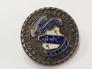 lot 31Y image: Wesley Medical Center Sterling Silver Enamel Pin