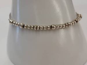 lot 39Y image: Elegant Sterling Silver Beaded Bracelet