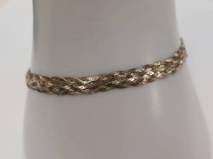 lot 48Y image: Sterling Silver Braided Bracelet 925