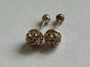 lot 61Y image: Sterling Silver Crystal Stud Earrings