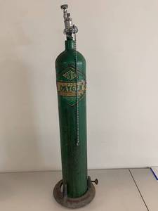 lot 29A image: Vintage Ohio Oxygen Tank - Industrial Decor
