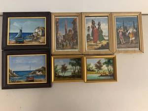lot 48A image: Lot of 7 Framed Scenic Artwork including Paintings