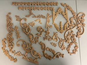 lot 57A image: Ornate Wood Carvings Set