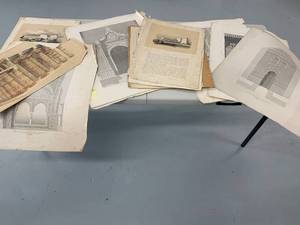 lot 68A image: Large group Antique Architectural Prints Collection Lot