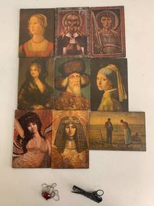 lot 69A image: Art Magnet Set with Teapot and Scissors Brooches