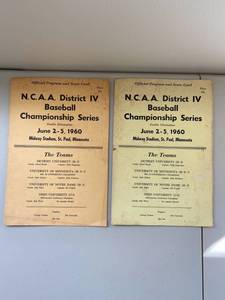 lot 8G image: 1960 NCAA Baseball Championship Series Programs (2)