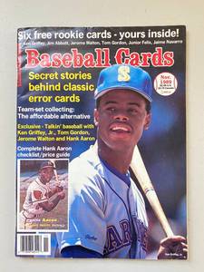 lot 11G image: November 1989 Baseball Cards Magazine Ken Griffey Jr. Rookie Issue w Cards Inside
