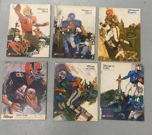 lot 59G image: Set of 6 1960s Vikings NFL Illustrated Magazine Game Programs