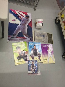 lot 79G image: Joe Mauer Memorabilia Collection with Posters and Facsimile Signed Items
