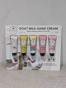 lot 35 image: NATURES ORIGINAL GOAT MILK HAND CREAM 5PK.
