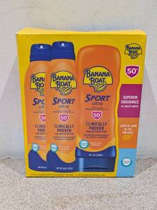 lot 14 image: BANANA BOAT SPORT ULTRA SUNSCREEN LOTION 3PK.