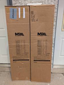 lot 89 image: 2 BOXES OF MID AMERICA BOARD-N-BATTER 14-12 x 55 WHITE SHUTTERS (2PK.)