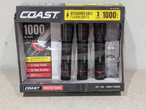 lot 99 image: COAST 3PK. RECHARGEABLE FLASHLIGHTS