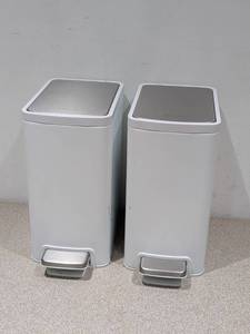 lot 100 image: 2 KOHLER STEP TRASHCANS