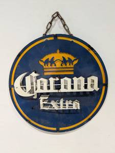 lot 116 image: METAL WELDED SIGNS (15 ROUND) (CORONA EXTRA)