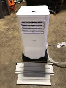 lot 1 image: Vissani 5,000 BTU (DOE) 115-Volt Portable Air Conditioner Unit Cools up to 150 sq. ft. with Dehumidifier and Remote in White Missing Pieces Customer Returns See Pictures