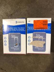 lot 7 image: Lot of Intermatic 40 Amp 60-Minute Indoor Wall Mounted Mechanical Water Heater Timer, Steel, Gray Customer Returns See Pictures