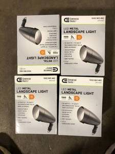 lot 19 image: Lot of Commercial Electric 14-Watt 1100 Lumens 1EA CE Line Voltage Hardwired Bronze Integrated LED Landscape Flood Light  Customer Returns See Pictures