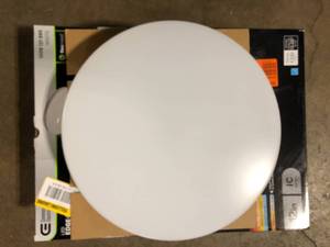 lot 36 image: Commercial Electric Flexinstall LED 12 in. White Edge to Edge Lens Recessed Ceiling Light for Home with 5CCT  DuoBright Dimming   Customer Returns See Pictures