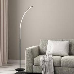 lot 8 image: DSI LIGHTING Sorrell 62.5 in. Matte Black Integrated LED Arcing Floor Lamp with Adjustable Color Temperature and Dimming Switch  Customer Returns See Pictures