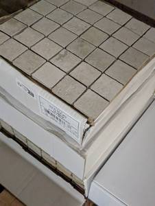 lot 26 image: Esedra mosaic - porcelain stoneware - olimpia tone - 4.7x4.7 cm tesserae - 30x30 cm (33 Sq Ft)