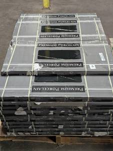 lot 8 image: Tavish Nero 16 in. x 32 in. Polished Porcelain Stone Look Floor and Wall Tile ( 454.4 sq. ft.)