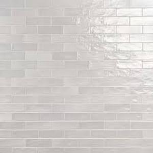 lot 13 image: Amagansett Gin White 2 in. x 8 in. Mixed Finish Ceramic Subway Wall Tile (32.28 sq. ft.)