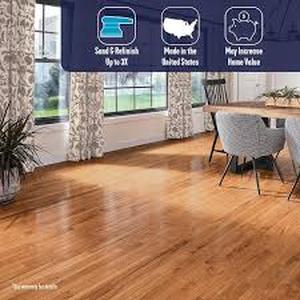 lot 24 image: Bruce - Plano Marsh Oak 34 in. T x 2-14 in. W Smooth Solid Hardwood Flooring (80 sq.ft.)