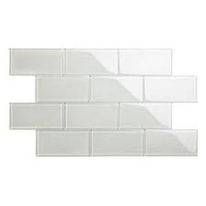 lot 37 image: Light Gray 3 in. x 6 in. x 8 mm Glass Subway Tile (20 sq. ft.)