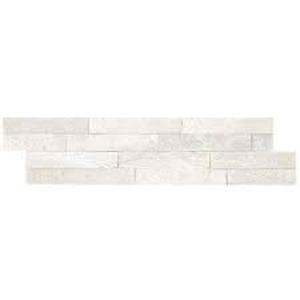 lot 1 image: Arctic White Ledger Panel 6 in. x 24 in. Splitface Marble Wall Tile (85 sq. ft.)