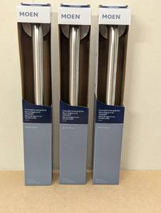 lot 53 image: 3 Pack - Moen L8718 Home Care Grab Bar, Stainless, 18-Inch (qty 3)