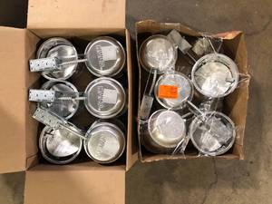 lot 25 image: Lot of HALO H27 6 in. Aluminum Recessed Lighting Housing for Remodel Shallow Ceiling Insulation Contact Air-Tite (6-Pack) One Box of Missing Item Customer Returns See Pictures
