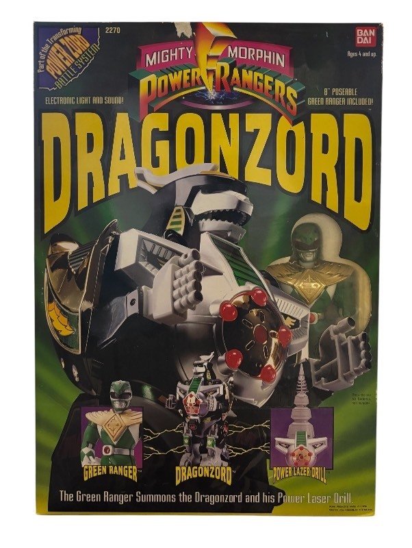 lot 123 image: 1993 Bandai Mighty Morphin Power Rangers Dragonzord