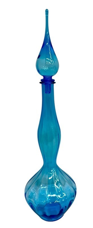 lot 15A image: Vintage 28 Mid Century Modern Glass Decanter Bottle